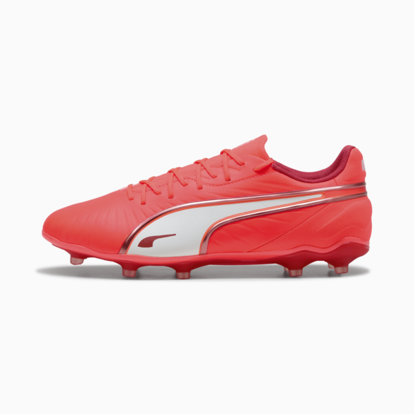 KING MATCH FG/AG Football Boots, Glowing Red-PUMA White-Red Fire, swatch-ZAF