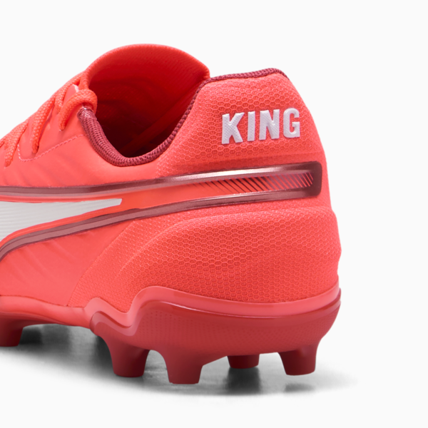 KING MATCH FG/AG Football Boots Youth, Glowing Red-PUMA White-Red Fire, large-ZAF