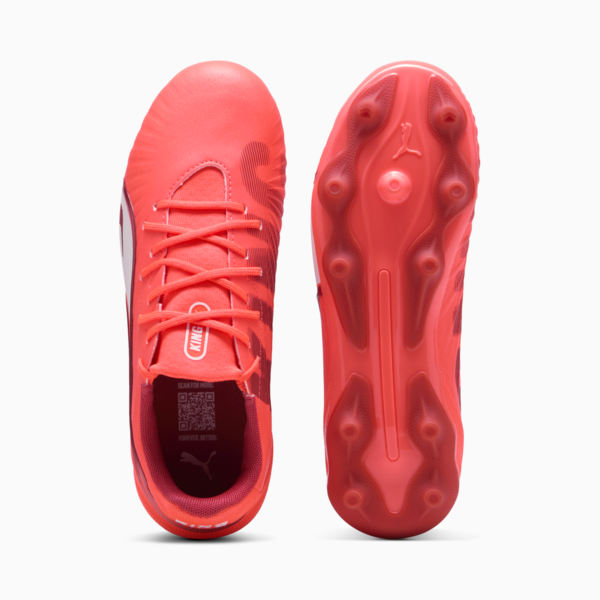 Tacos de fútbol KING MATCH FG/AG, Glowing Red-PUMA White-Red Fire, large-MEX