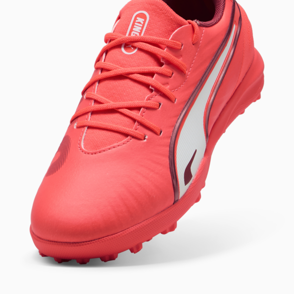 KING MATCH TT Football Boots Youth, Glowing Red-PUMA White-Red Fire, large-MEX