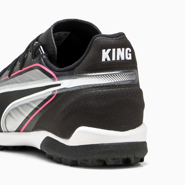 Tacos de fútbol KING MATCH TT Mid para adolescentes, PUMA Silver-PUMA Black-Sun Struck-PUMA White, large-MEX