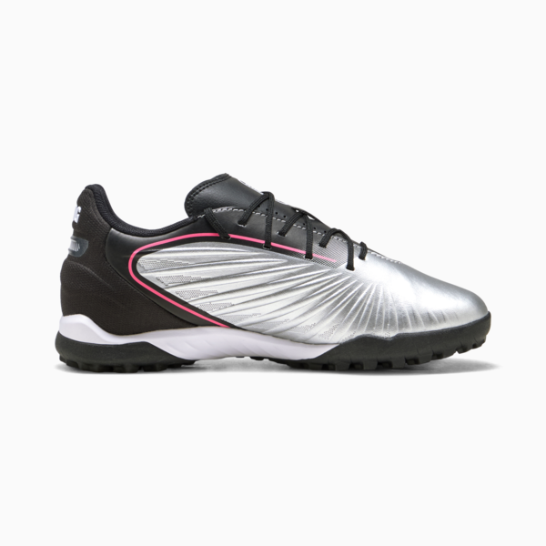 Tacos de fútbol KING MATCH TT Mid para adolescentes, PUMA Silver-PUMA Black-Sun Struck-PUMA White, large-MEX