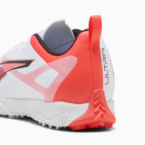 ULTRA 5 PLAY TT Mid Football Boots Youth, PUMA White-PUMA Black-Glowing Red, large-MEX