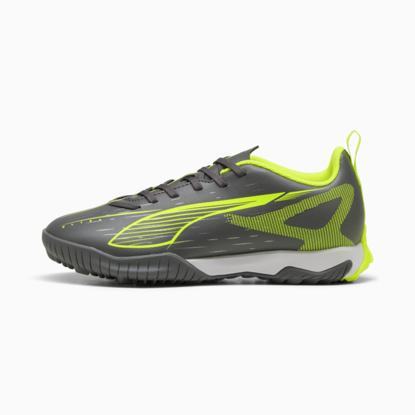 Tacos de fútbol ULTRA 5 PLAY TT Mid para adolescentes, Matte Aged Silver-Yellow Alert-Puma Aged Silver, large-MEX