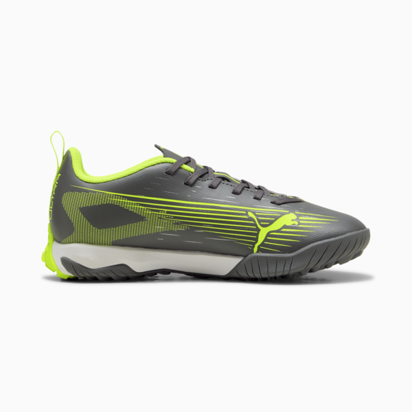Tacos de fútbol ULTRA 5 PLAY TT Mid para adolescentes, Matte Aged Silver-Yellow Alert-Puma Aged Silver, large-MEX