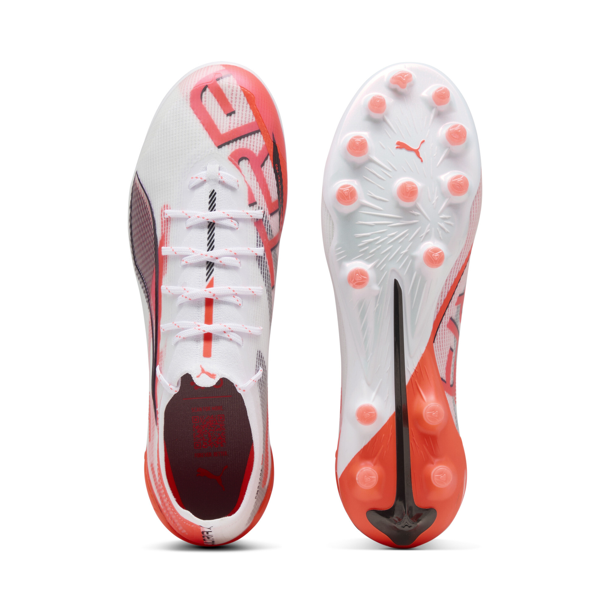 PUMA ULTRA 5 ULTIMATE AG voetbalschoenen, Zwart/Rood/Wit, Maat 48 thumbnail 4