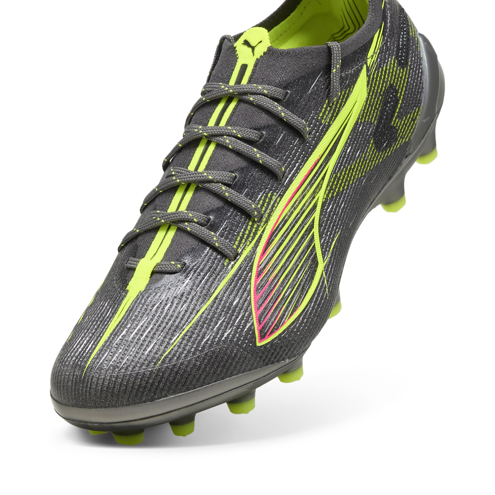 PUMA ULTRA 5 ULTIMATE AG voetbalschoenen voor Dames, Geel/Zilver, Maat 41 thumbnail 2