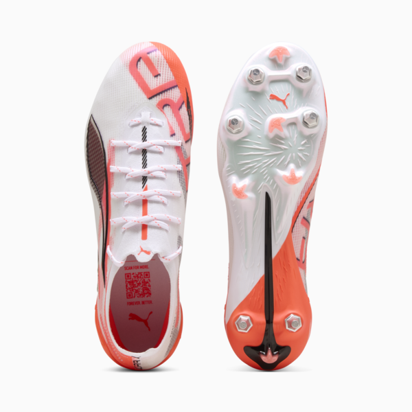 Botines de fútbol ULTRA 5 ULTIMATE MxSG, PUMA White-PUMA Black-Glowing Red, large-ARG