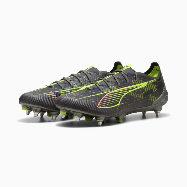 ULTRA 5 ULTIMATE MxSG Football Boots Unisex, Matte Aged Silver-Yellow Alert-Sun Struck, large-ZAF