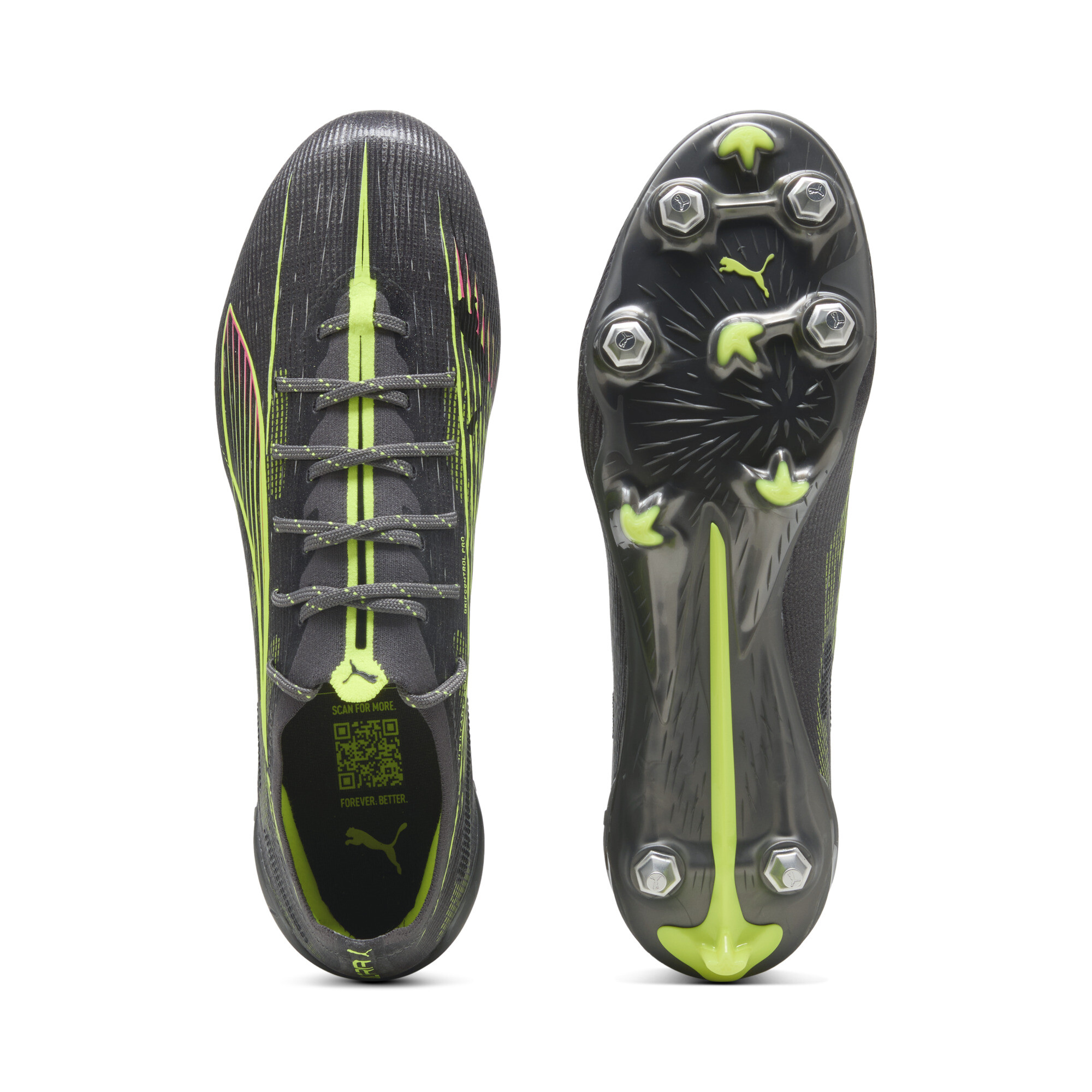 PUMA ULTRA 5 ULTIMATE MxSG voetbalschoenen, Geel/Zilver, Maat 46 thumbnail 4