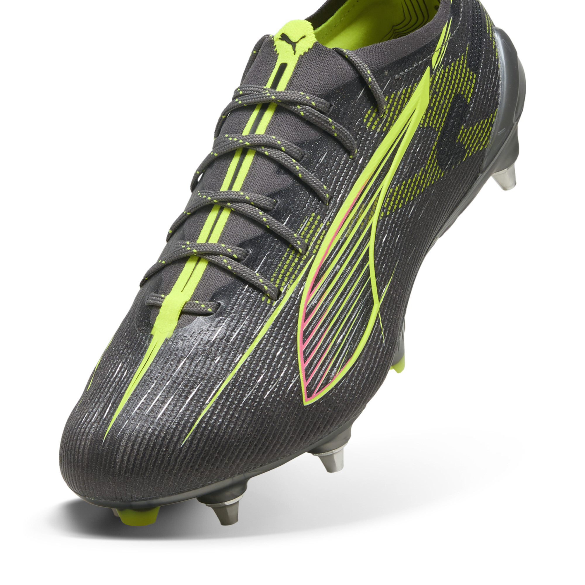 PUMA ULTRA 5 ULTIMATE MxSG voetbalschoenen, Geel/Zilver, Maat 46 thumbnail 2