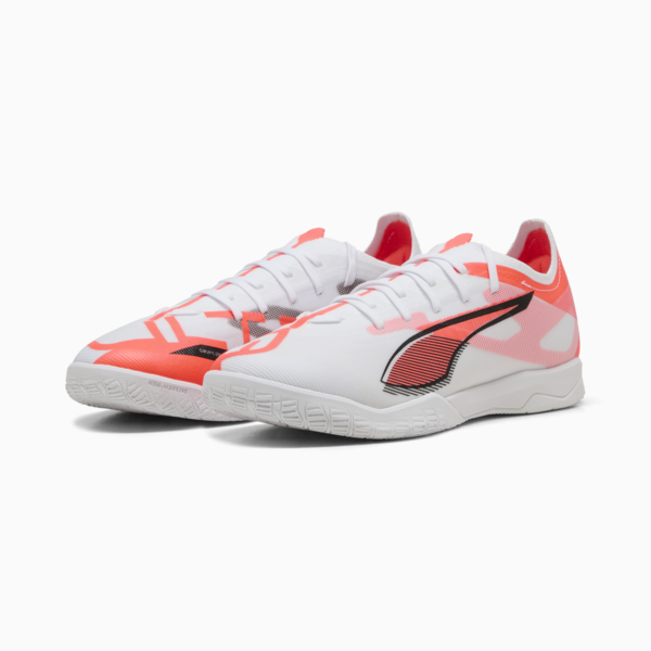 Tacos de fútbol ULTRA 5 MATCH IT, PUMA White-PUMA Black-Glowing Red, large-MEX