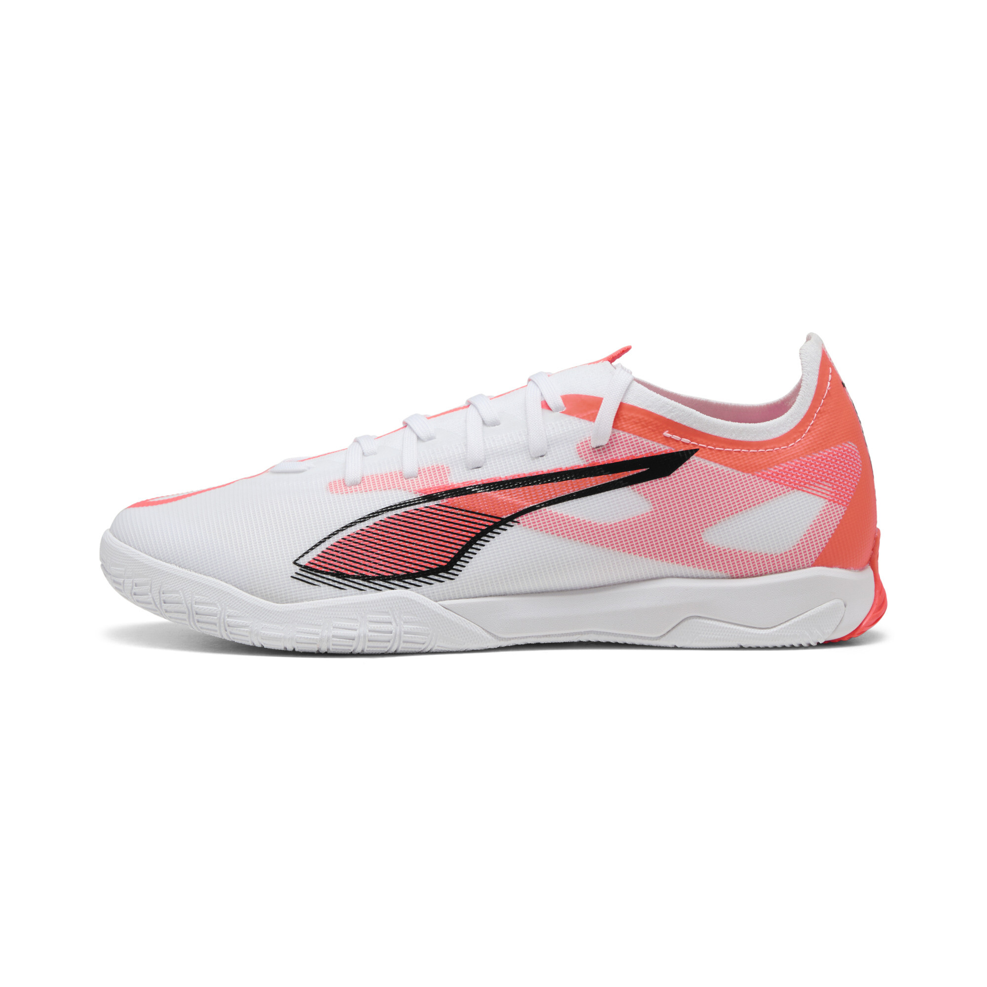 Puma ULTRA 5 MATCH IT Futsalschuhe | White/Black/Glowing Red | Größe: 39