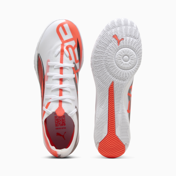 Tacos de fútbol ULTRA 5 MATCH IT, PUMA White-PUMA Black-Glowing Red, large-MEX