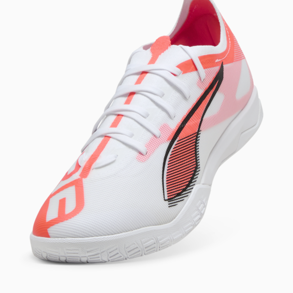 Tacos de fútbol ULTRA 5 MATCH IT, PUMA White-PUMA Black-Glowing Red, large-MEX