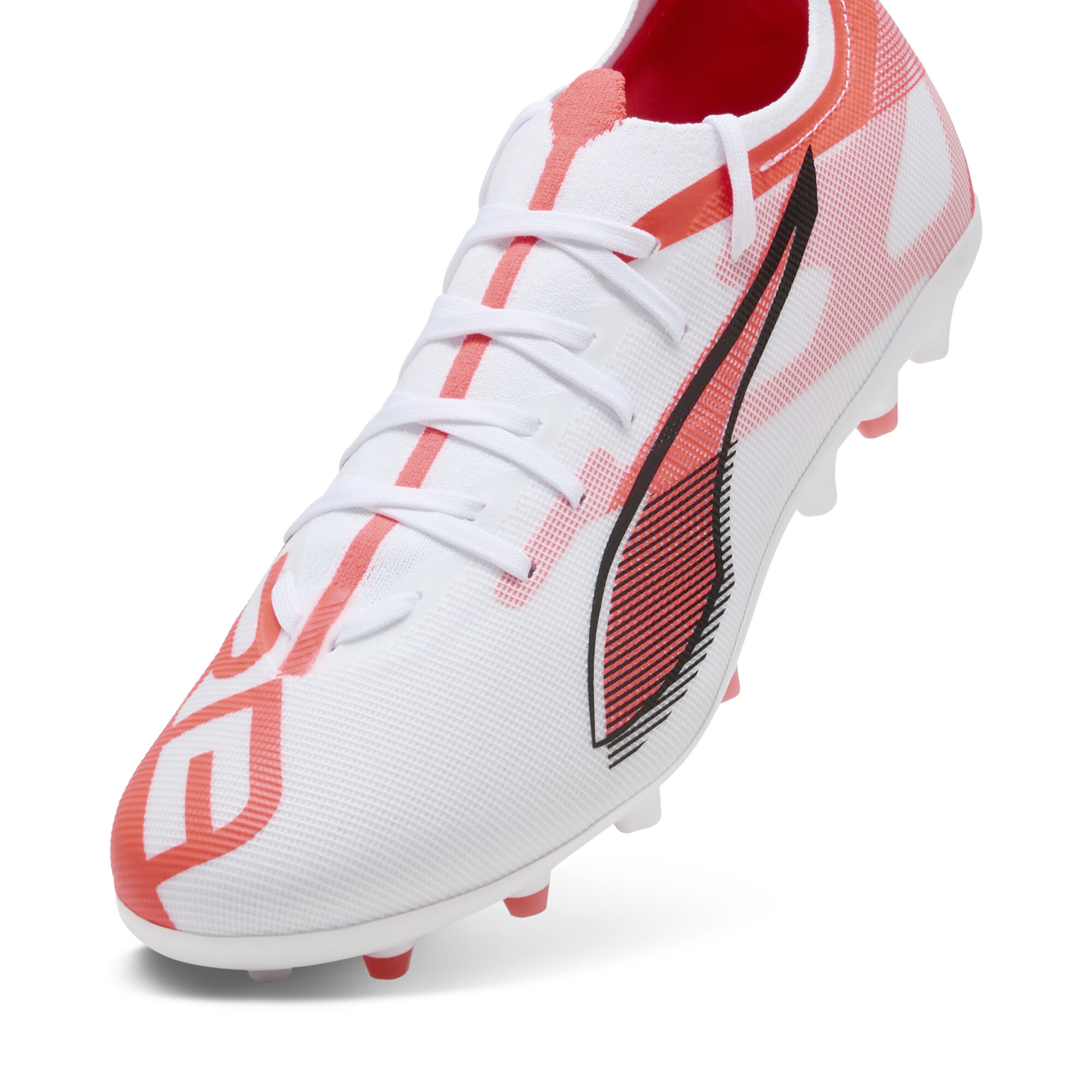 ULTRA 5 MATCH MG voetbalschoenen, Zwart/Rood/Wit, Maat 43 | PUMA