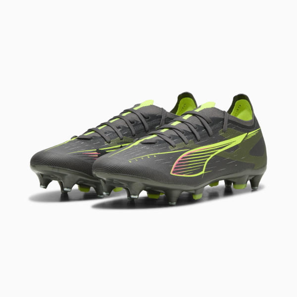 ULTRA 5 MATCH MxSG Football Boots Unisex, Matte Aged Silver-Yellow Alert-Puma Aged Silver, large-ZAF