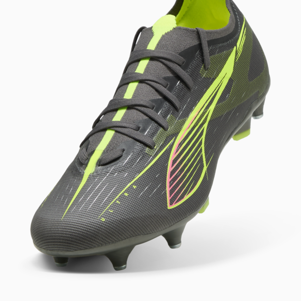 ULTRA 5 MATCH MxSG Football Boots Unisex, Matte Aged Silver-Yellow Alert-Puma Aged Silver, large-ZAF