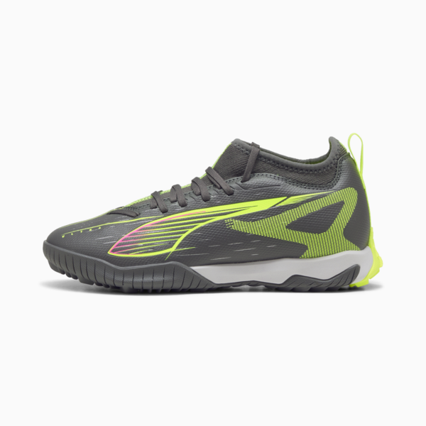 ULTRA 5 MATCH TT Mid Football Boots Youth, Matte Aged Silver-Yellow Alert-Puma Aged Silver, large-MEX