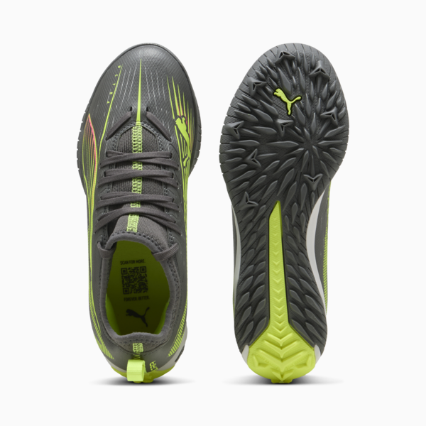 ULTRA 5 MATCH TT Mid Football Boots Youth, Matte Aged Silver-Yellow Alert-Puma Aged Silver, large-MEX