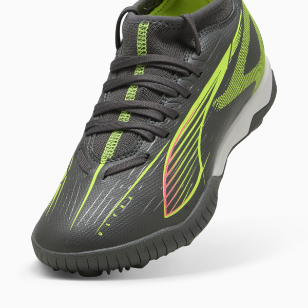 ULTRA 5 MATCH TT Mid Football Boots Youth, Matte Aged Silver-Yellow Alert-Puma Aged Silver, large-MEX