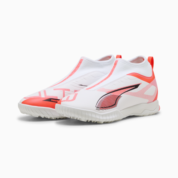 Tacos de fútbol ULTRA 5 MATCH+  TT Mid, PUMA White-PUMA Black-Glowing Red, large-MEX