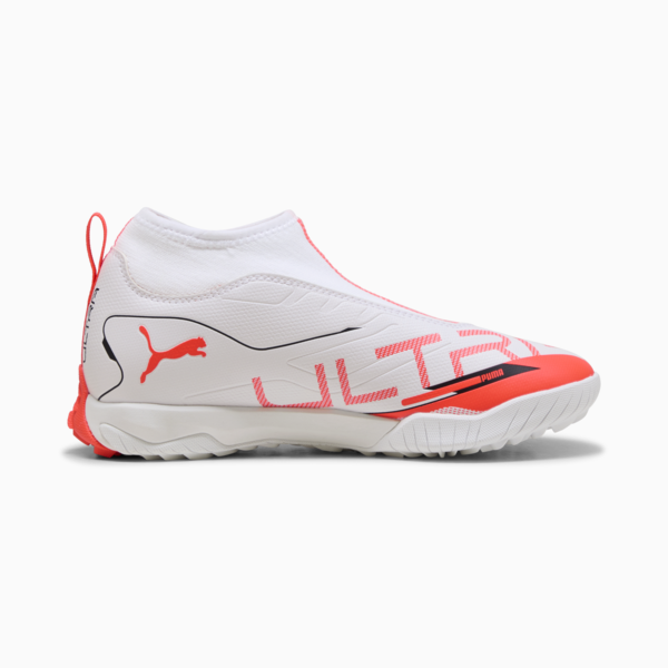 Tacos de fútbol ULTRA 5 MATCH+  TT Mid, PUMA White-PUMA Black-Glowing Red, large-MEX