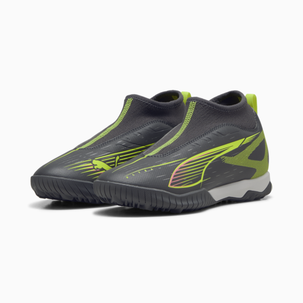Tacos de fútbol ULTRA 5 MATCH+  TT Mid, Matte Aged Silver-Yellow Alert-Puma Aged Silver, large-MEX