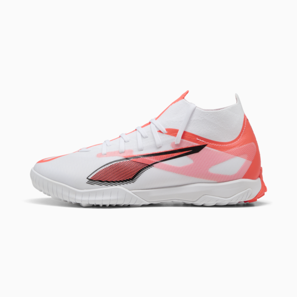 Tacos de fútbol ULTRA 5 MATCH TT, PUMA White-PUMA Black-Glowing Red, large-MEX
