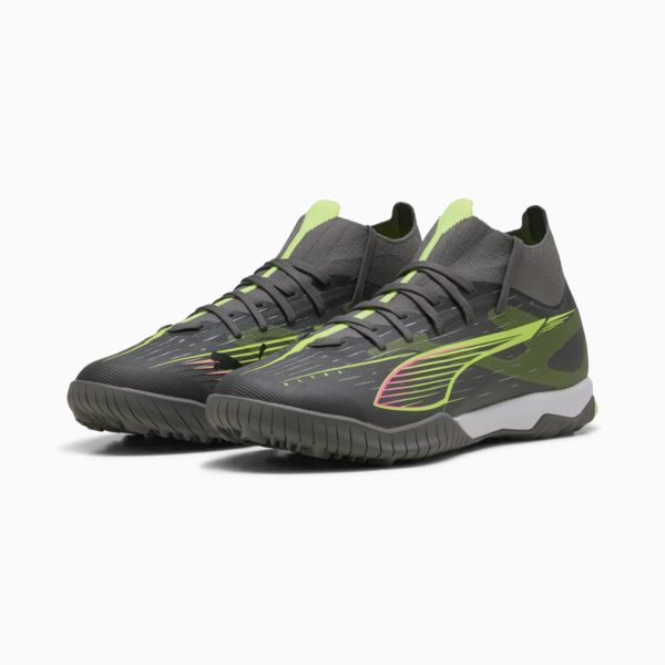ULTRA 5 MATCH+ TT Football Boots Unisex, Matte Aged Silver-Yellow Alert-Puma Aged Silver, large-MEX