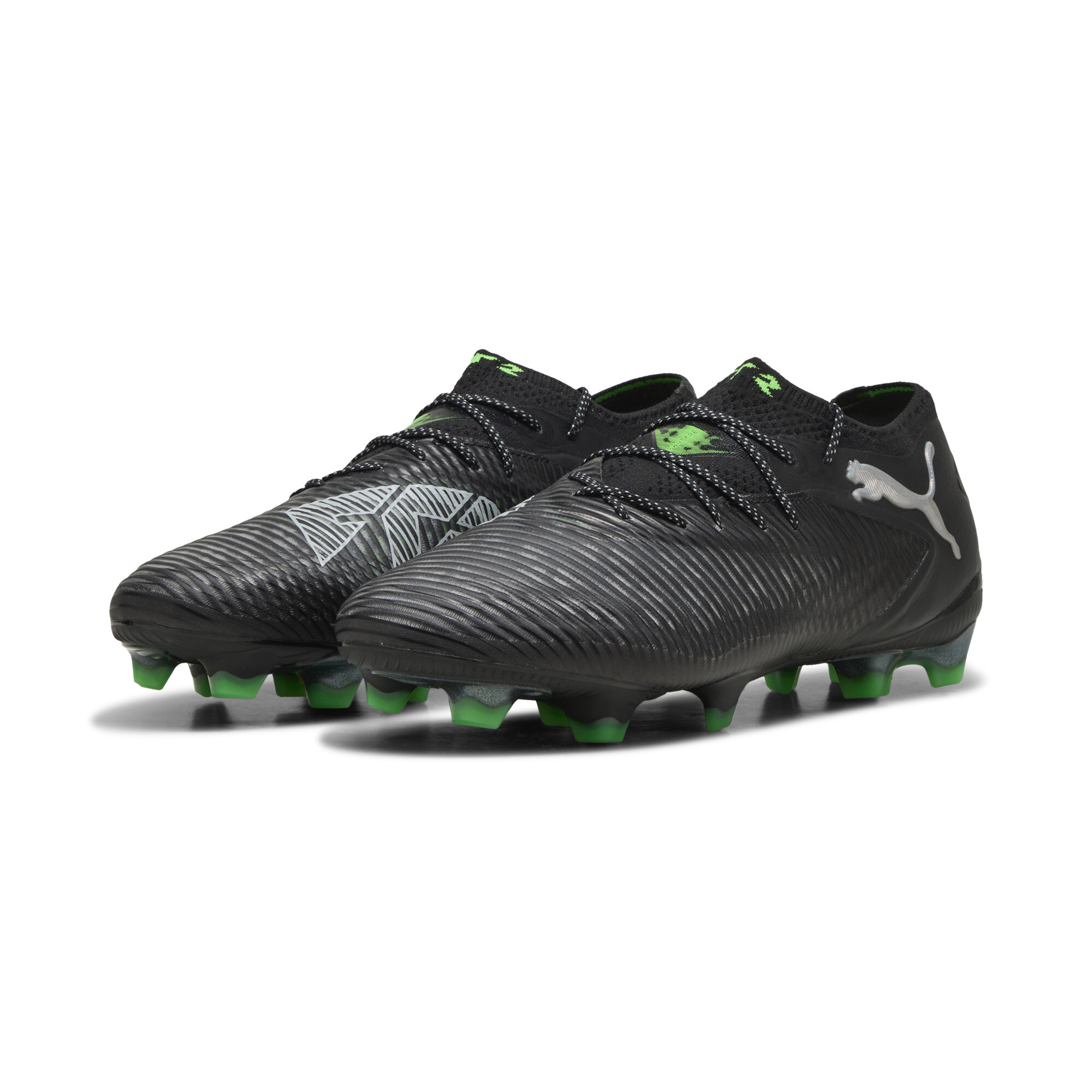 PUMA FUTURE 8 ULTIMATE Low FG voetbalschoenen, Groen/Zwart/Grijs, Maat 43 thumbnail 6