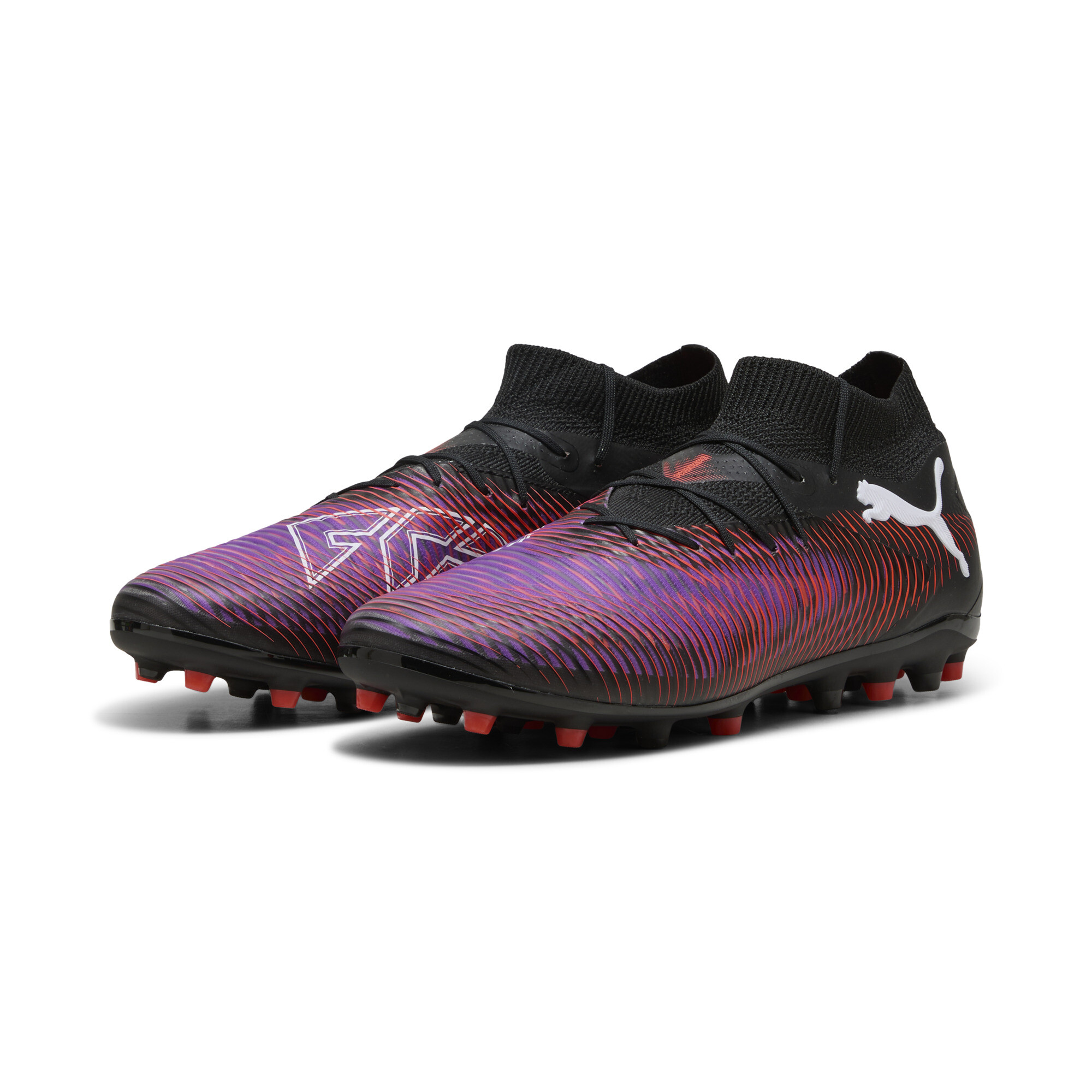PUMA FUTURE 8 PRO MG voetbalschoenen, Zwart/Rood/Wit, Maat 42 thumbnail 6