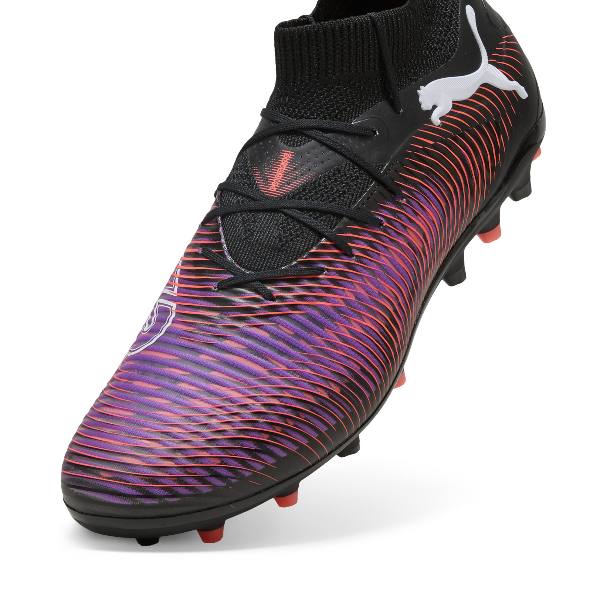 FUTURE 8 PRO MG voetbalschoenen, Zwart/Rood/Wit, Maat 40,5 | PUMA