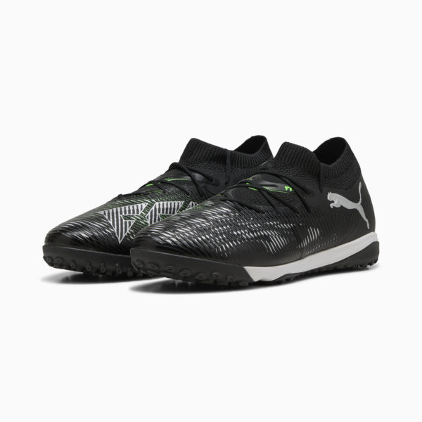 Tacos de fútbol FUTURE 8 MATCH TT, PUMA Black-Cool Light Gray-Fluo Green, large-MEX