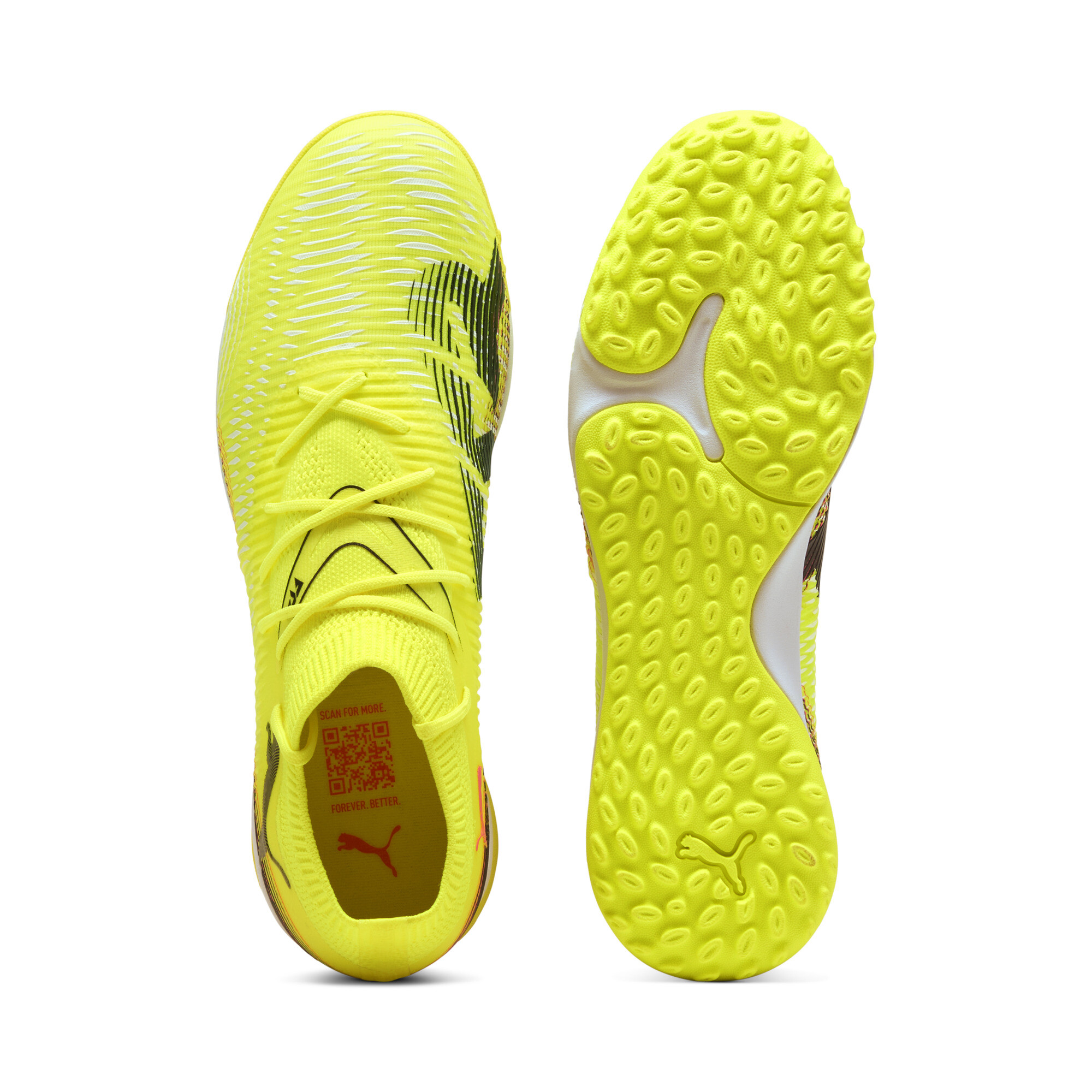 PUMA FUTURE 8 MATCH TT voetbalschoenen, Zwart/Geel, Maat 46 thumbnail 4