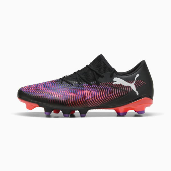 FUTURE 8 MATCH FG/AG Low Football Boots, PUMA Black-PUMA White-Glowing Red, large-MEX