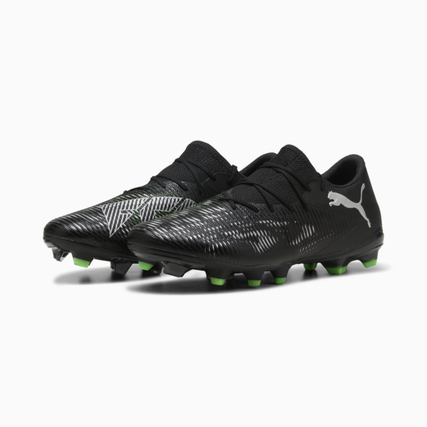 Tacos de fútbol FUTURE 8 MATCH FG/AG Low, PUMA Black-Cool Light Gray-Fluo Green, large-MEX