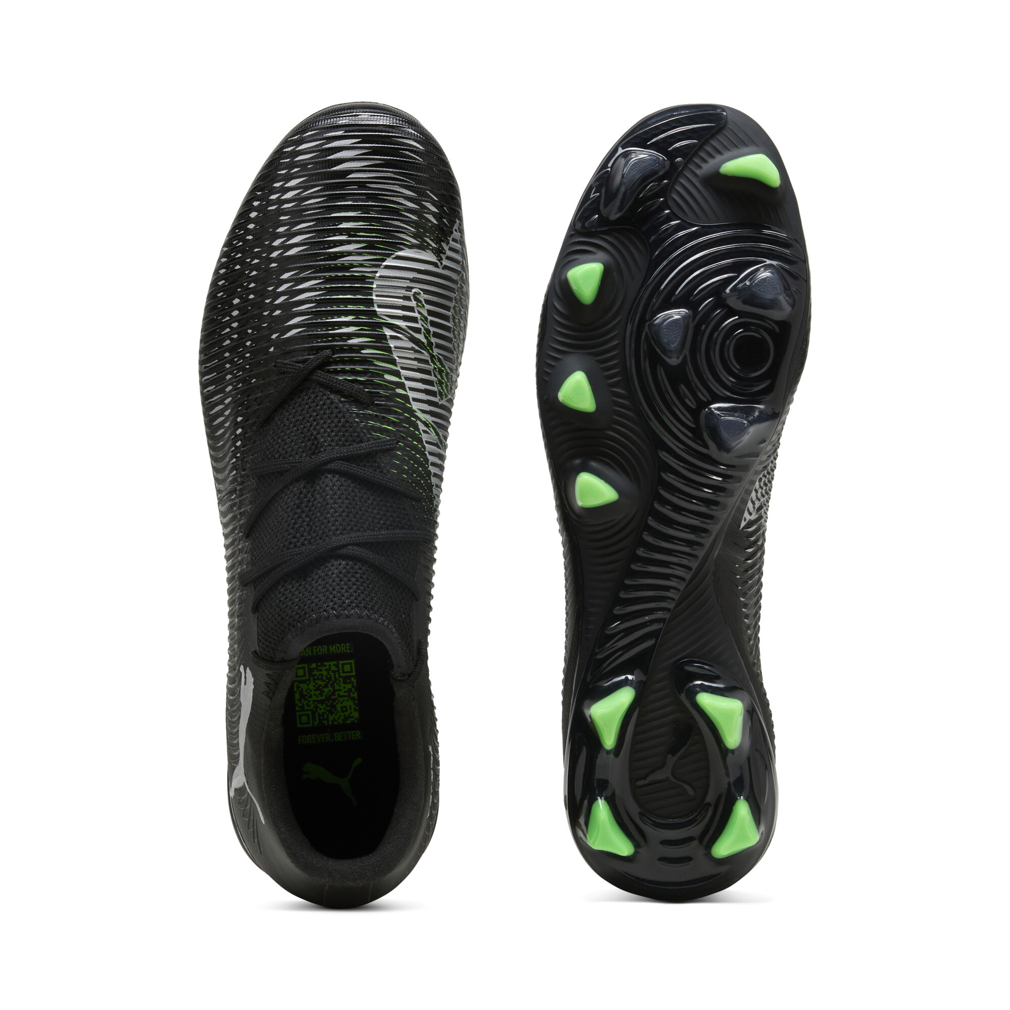 PUMA FUTURE 8 MATCH FG/AG lage voetbalschoenen, Groen/Zwart/Grijs, Maat 44 thumbnail 4