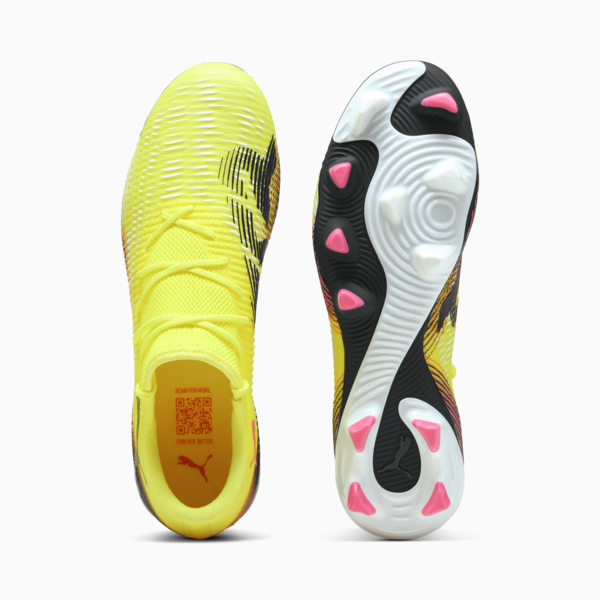 FUTURE 8 MATCH FG/AG Low Football Boots Unisex, Yellow Alert-PUMA Black-Sun Struck, large-ZAF