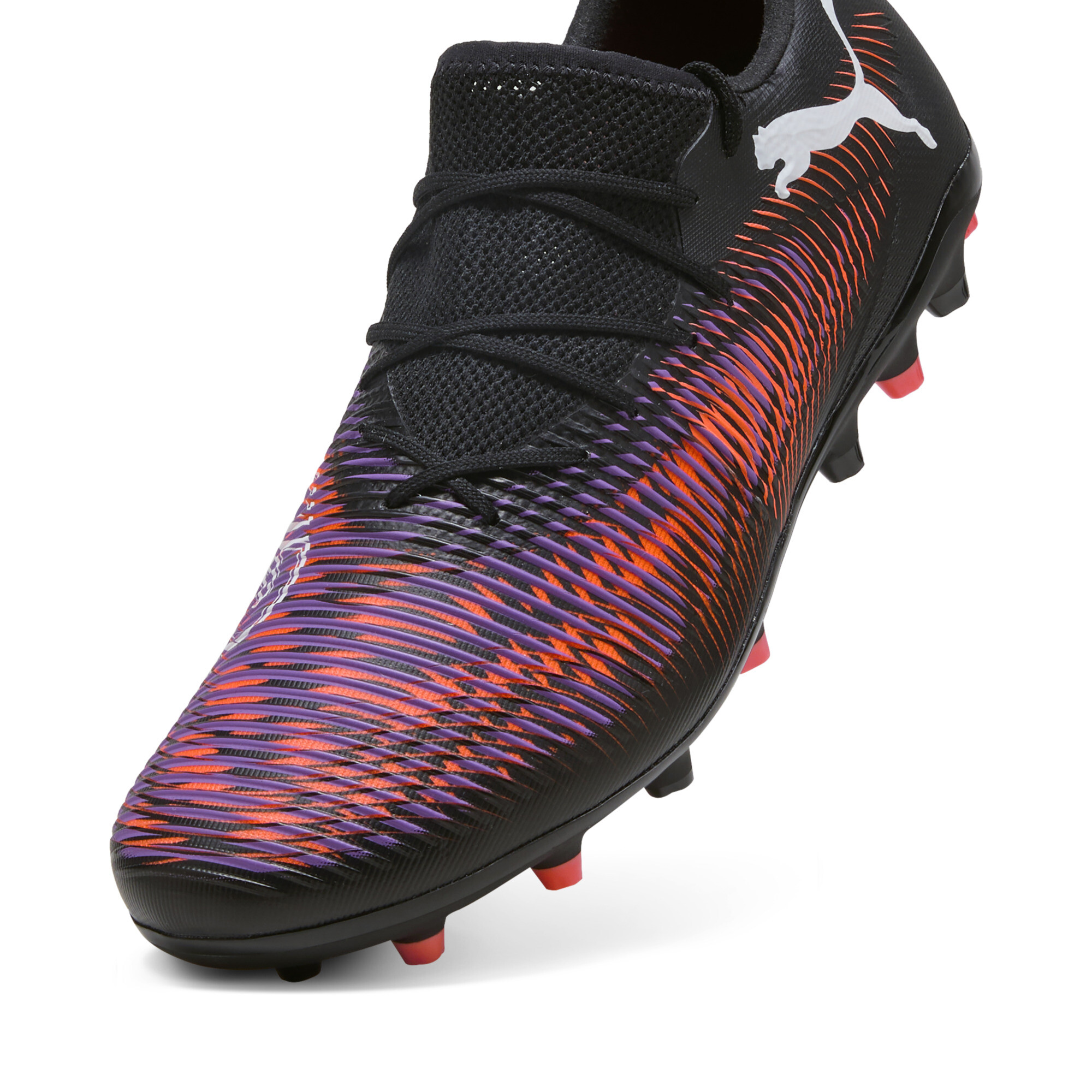 FUTURE 8 MATCH MG lage voetbalschoenen, Zwart/Rood/Wit, Maat 46 | PUMA