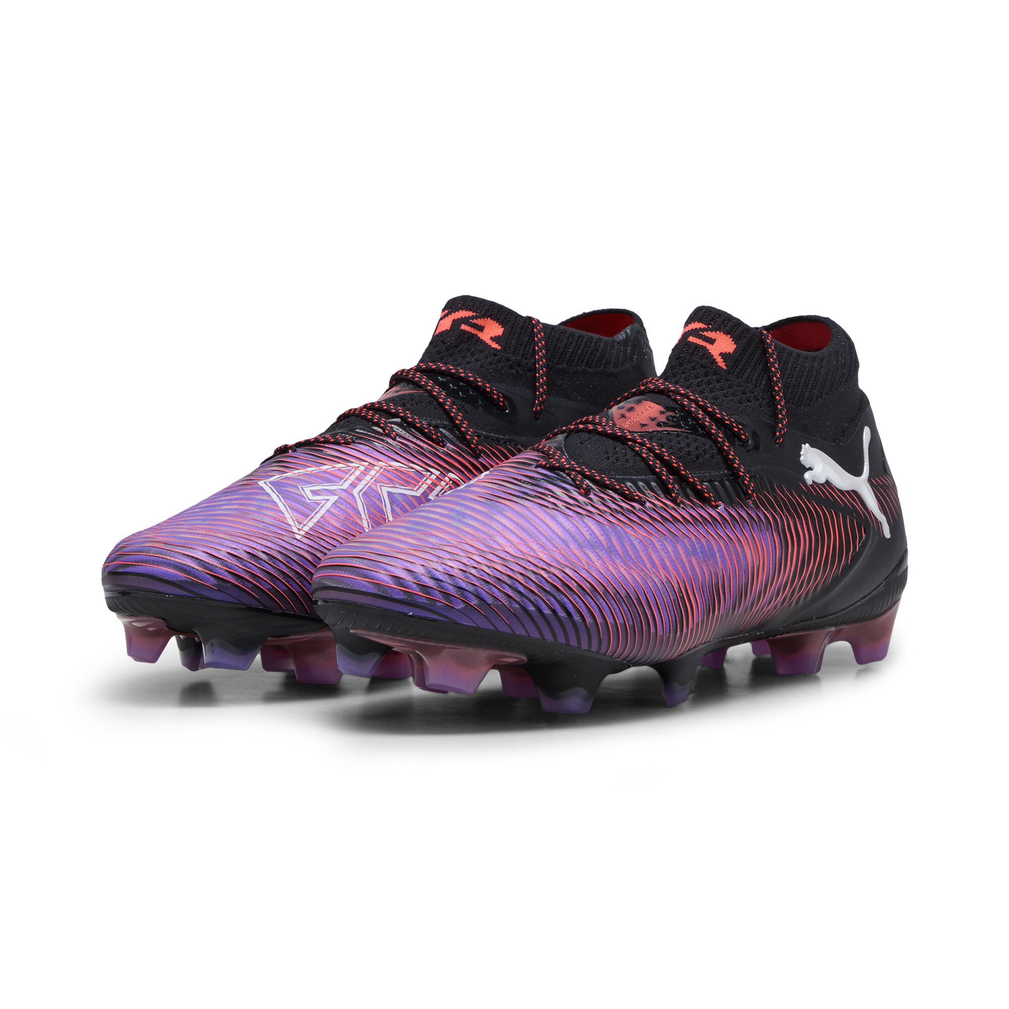PUMA FUTURE 8 ULTIMATE FG voetbalschoenen voor Dames, Zwart/Rood/Wit, Maat 37 thumbnail 7