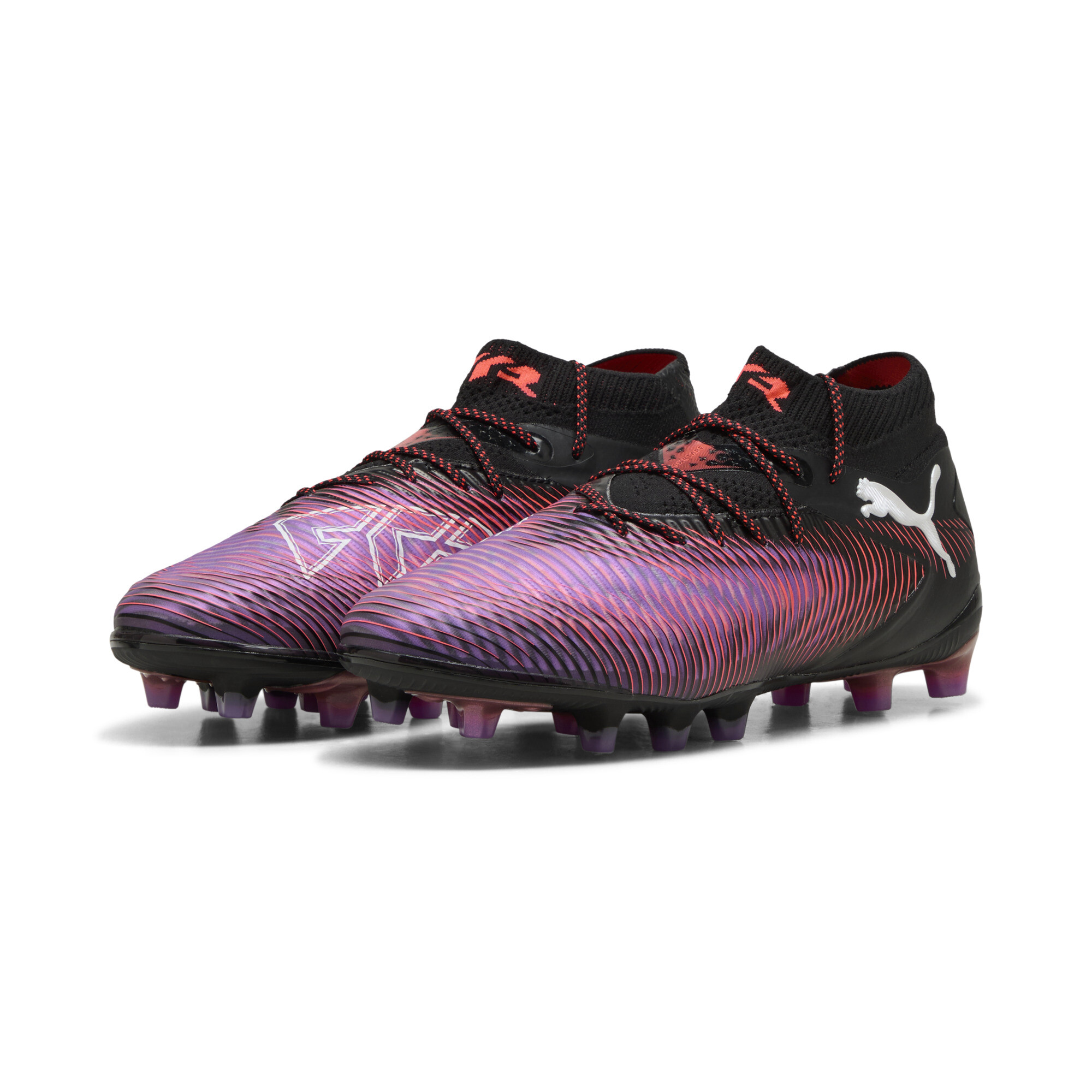 PUMA FUTURE 8 ULTIMATE AG voetbalschoenen voor Dames, Zwart/Rood/Wit, Maat 37 thumbnail 6