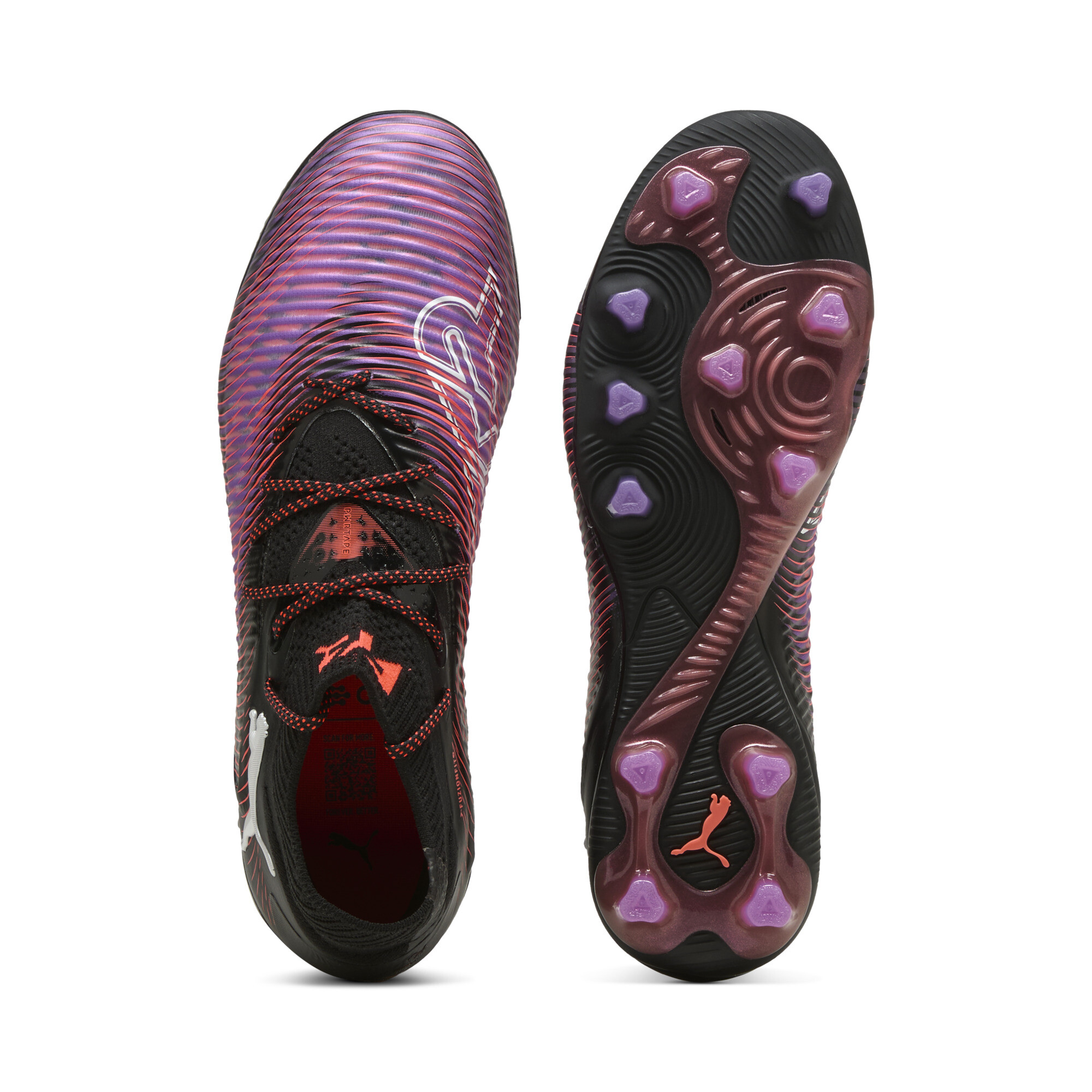 PUMA FUTURE 8 ULTIMATE AG voetbalschoenen voor Dames, Zwart/Rood/Wit, Maat 37 thumbnail 4