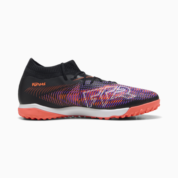 Tacos de fútbol FUTURE 8 MATCH TT para mujer, PUMA Black-PUMA White-Glowing Red, large-MEX