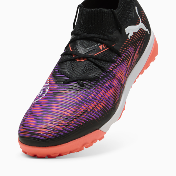 Tacos de fútbol FUTURE 8 MATCH TT para mujer, PUMA Black-PUMA White-Glowing Red, large-MEX