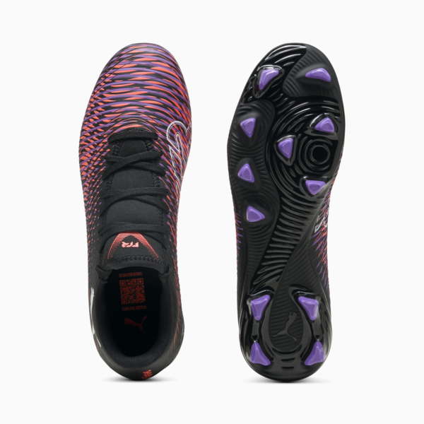 Tacos de fútbol FUTURE 8 MATCH FG/AG para mujer, PUMA Black-PUMA White-Glowing Red, large-MEX