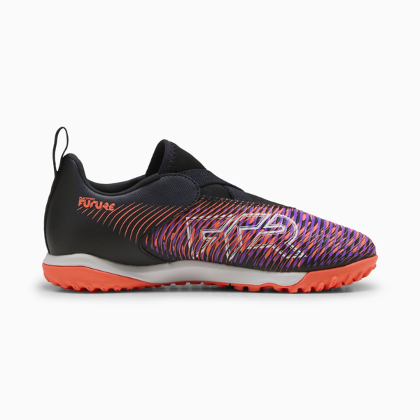 FUTURE 8 MATCH TT +Mid Laceless Football Boots Youth, PUMA Black-PUMA White-Glowing Red, large-MEX