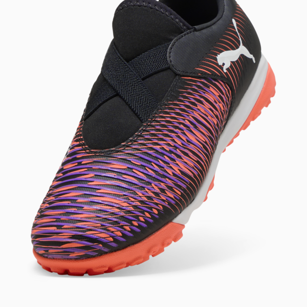 FUTURE 8 MATCH TT +Mid Laceless Football Boots Youth, PUMA Black-PUMA White-Glowing Red, large-MEX