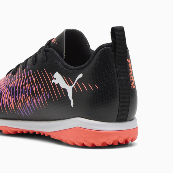 Tacos de fútbol FUTURE 8 PLAY TT Mid para adolescentes, PUMA Black-PUMA White-Glowing Red, large-MEX