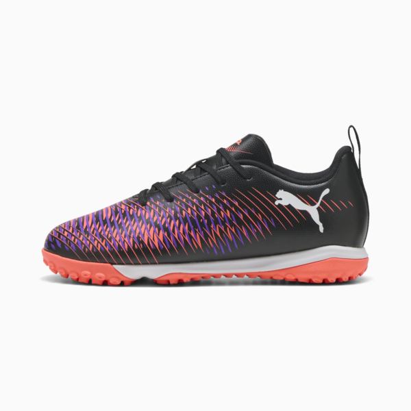 Tacos de fútbol FUTURE 8 PLAY TT Mid para adolescentes, PUMA Black-PUMA White-Glowing Red, large-MEX